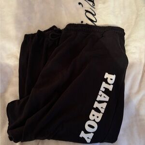 Playboy Black Jogger Sweatpants